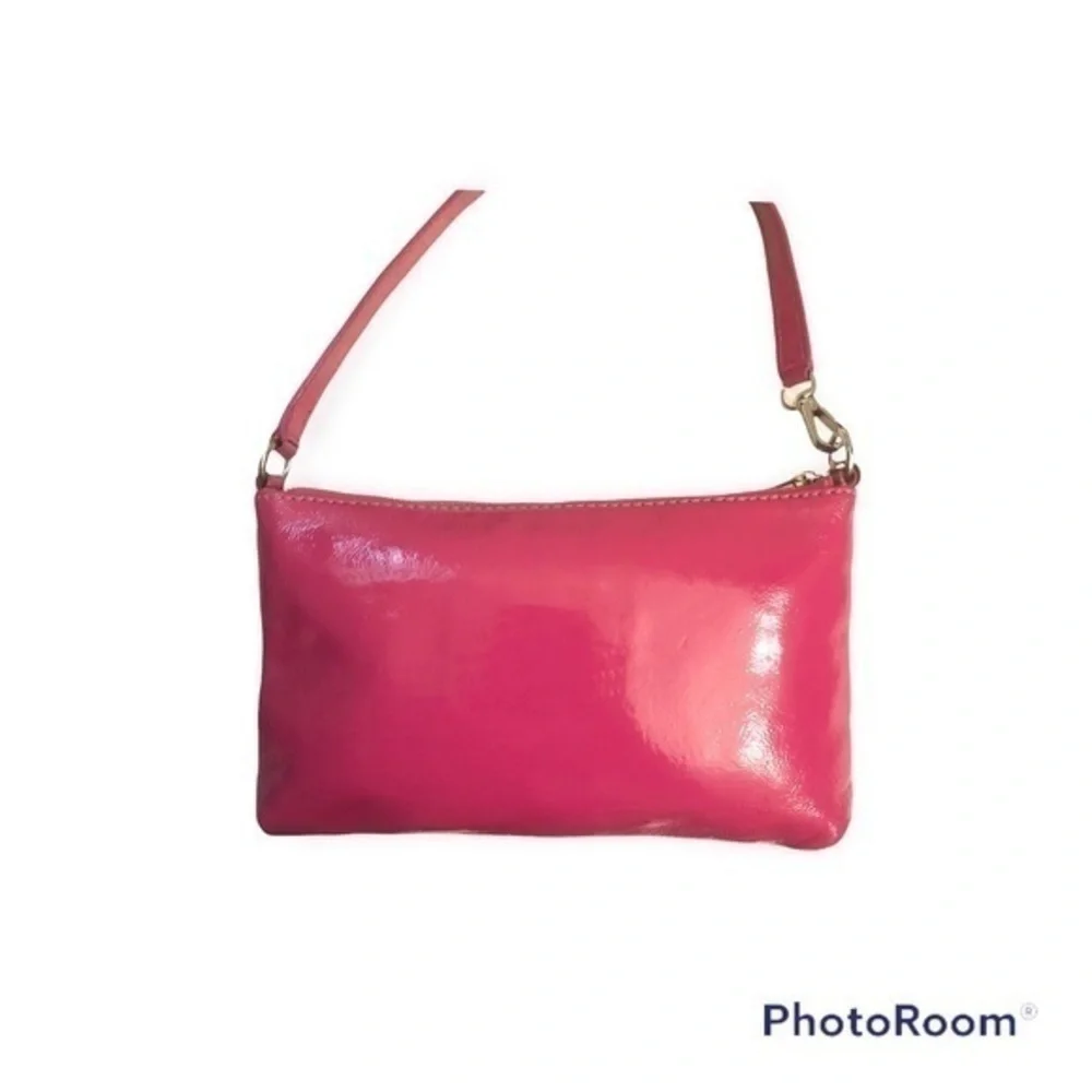 Michael kors pink fushia patent leather mini bag wristlet